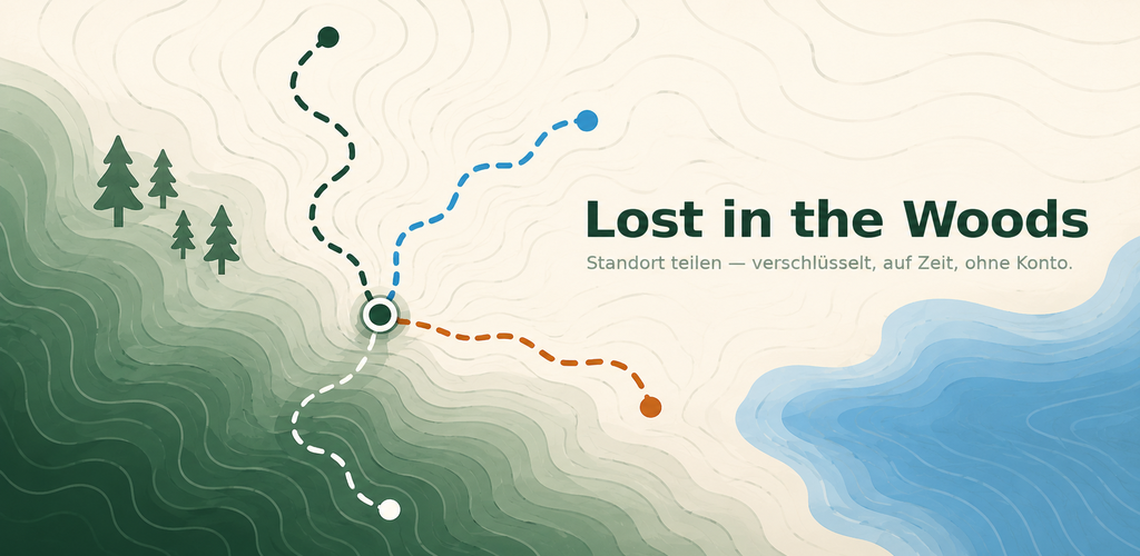 Lost in the Woods — Wanderspuren auf einer Landkarte